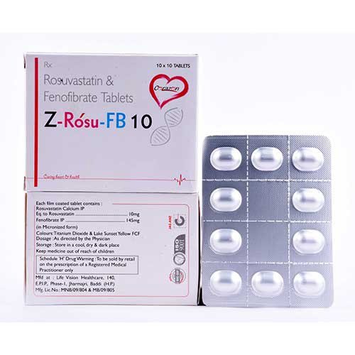 Rosuvastatin Fenoﬁbrate 10mg Tablet